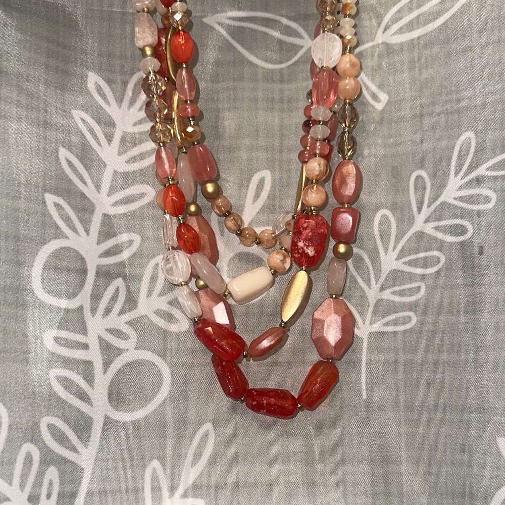 Loft semi precious stone Multi-Strand Necklace - Picture 4 of 5